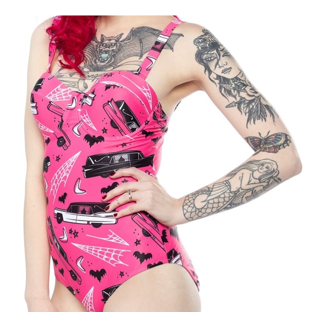Sourpuss “Death Cab” One Piece Swimsuit